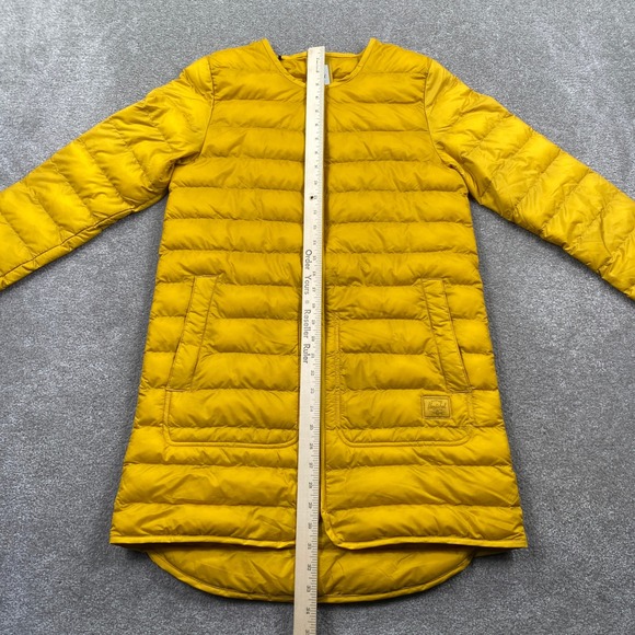 Herschel Supply Co Puffer Jacket Yellow Quilted LS Collarless Women's S - Picture 7 of 11